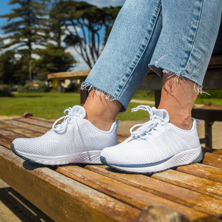 Tour Knit women white walking shoe lifestyle